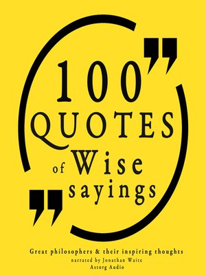 cover image of 100 Wise Sayings